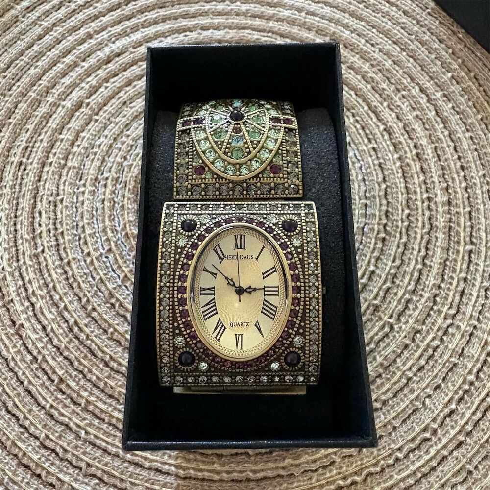 Heidi Daus Women's Art Deco Bracelet Watch with Jewels Art to wear